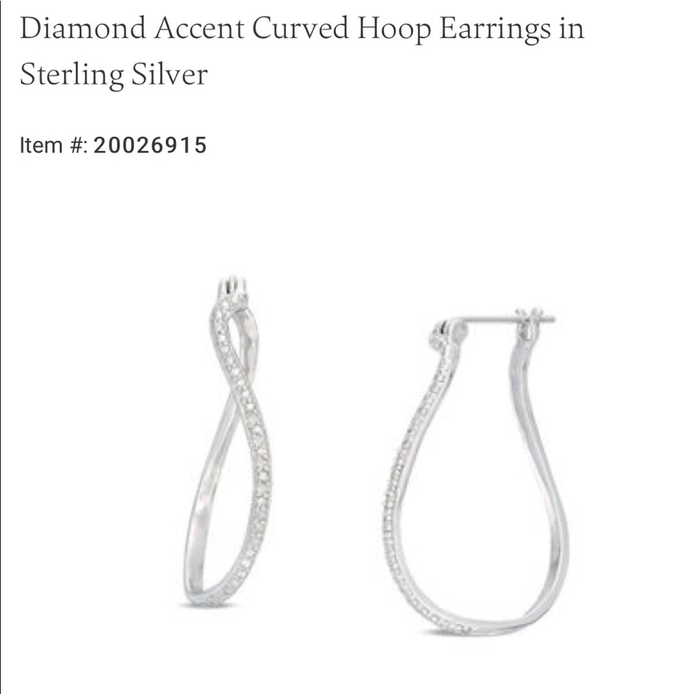 Zales Diamond Accent Curved Hoop Earrings